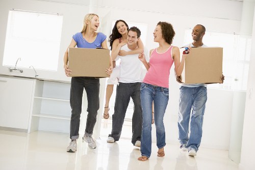 House removals team working in Hampstead near residential streets