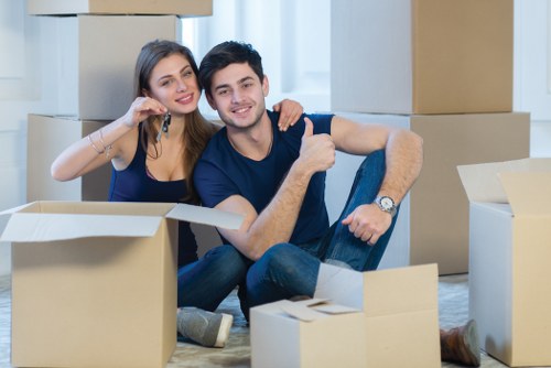 House movers preparing a residential move in Hampstead