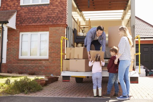 Removal team preparing a Hampstead home move