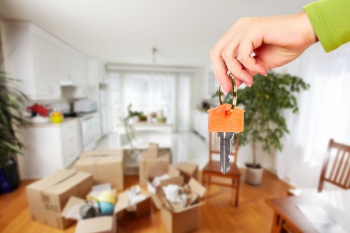 Removal team preparing a Hampstead home move