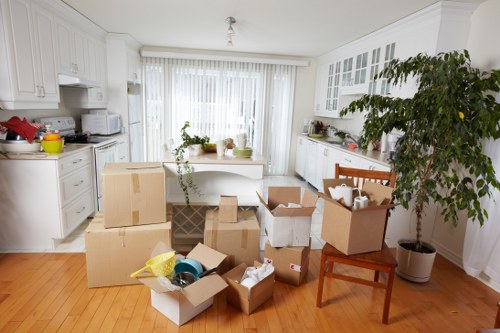 Packed moving van ready for a Hampstead relocation