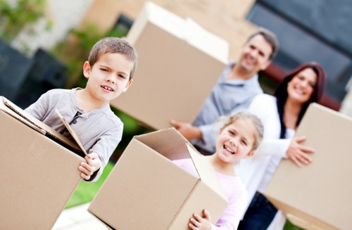 Professional movers navigating access challenges in Hampstead homes