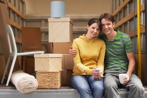 Loading household furniture into a removal van for a Hampstead move