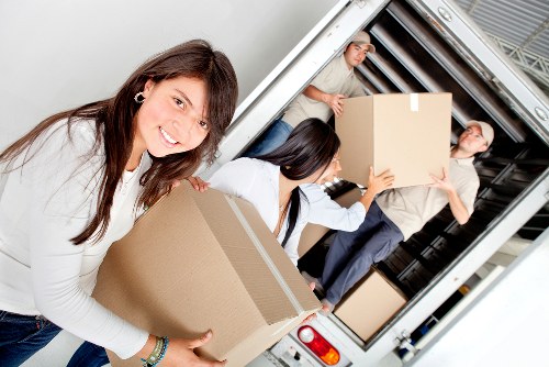 Careful wrapping and boxing of fragile household items