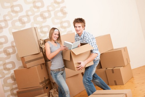 Organized moving crew during a Hampstead property transfer