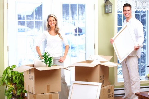 Professional movers handling fragile belongings in Hampstead