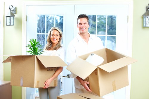 Professional movers handling a flat move in Hampstead