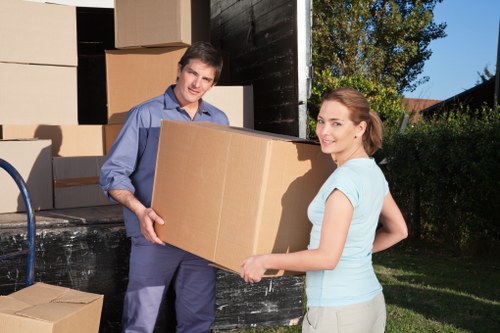 Trained movers handling furniture with care in Hampstead